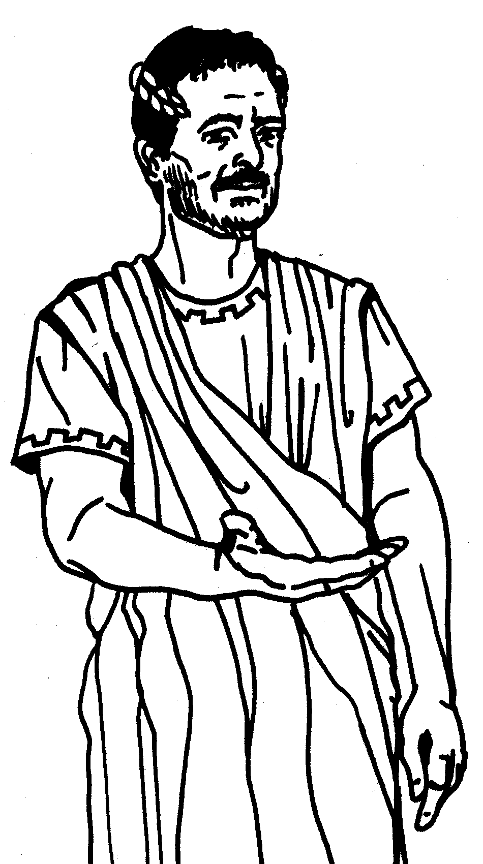 Matthew drawn as a Greek philosopher